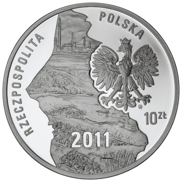 Moneta 10 zł Powstania Śląskie 2011 r. awers