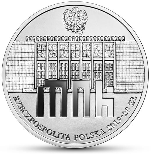 Moneta 20 zł 140-lecie Muzeum Narodowego w Krakowie 2019 r. awers