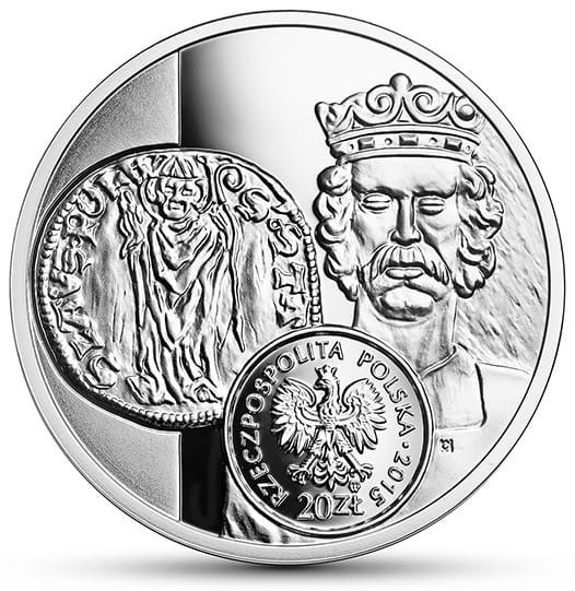 Moneta 20 zł Grosz Kazimierza Wielkiego awers