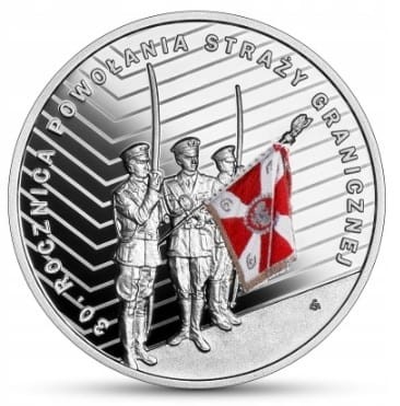 Moneta 10 zł 30 rocznica Powołania Straży Granicznej 2022 rewers