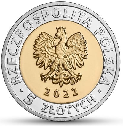 Moneta 5 zł Zamek w Mosznej 2022 awers