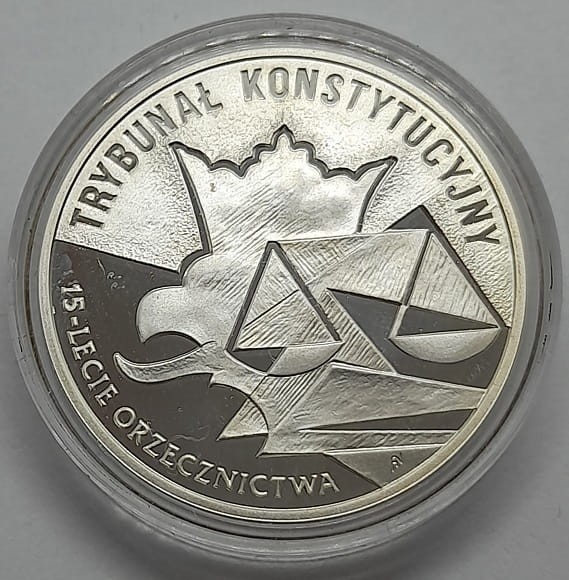 Moneta 10 zł Trybunał Konstytucyjny 2001 r.  rewers