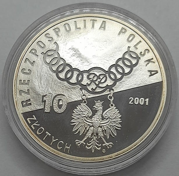 Moneta 10 zł Trybunał Konstytucyjny 2001 r.  awers