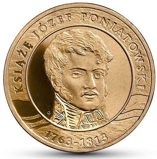 Moneta 2 zł 200 rocznica Śmierci Józefa Poniatowskiego 2013 rewers