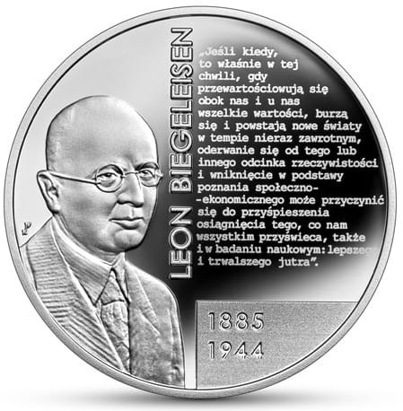Moneta 10 zł Leon Biegeleisen 2022 r. rewers