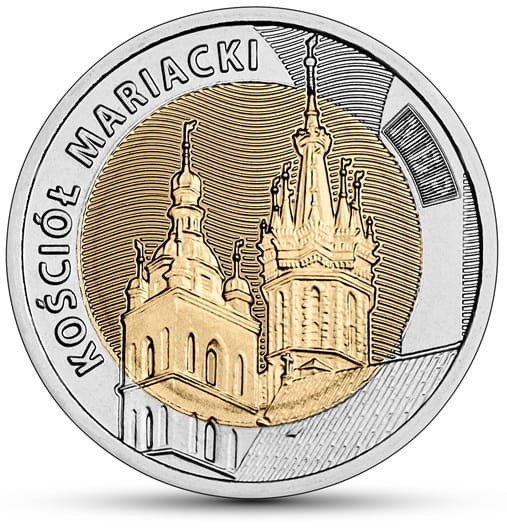 Moneta 5 zł Kościół Mariacki 2020 rewers