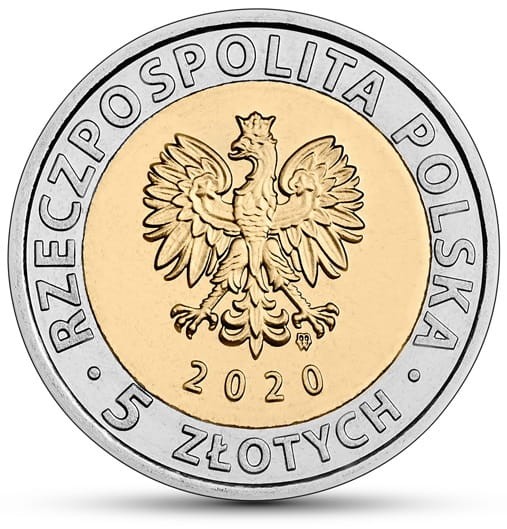 Moneta 5 zł Kościół Mariacki 2020 awers