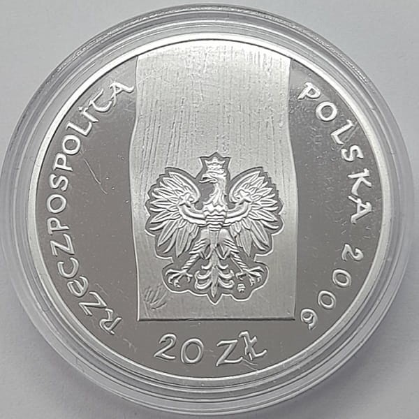Moneta 20 zł Kościół w Haczowie 2006 awers