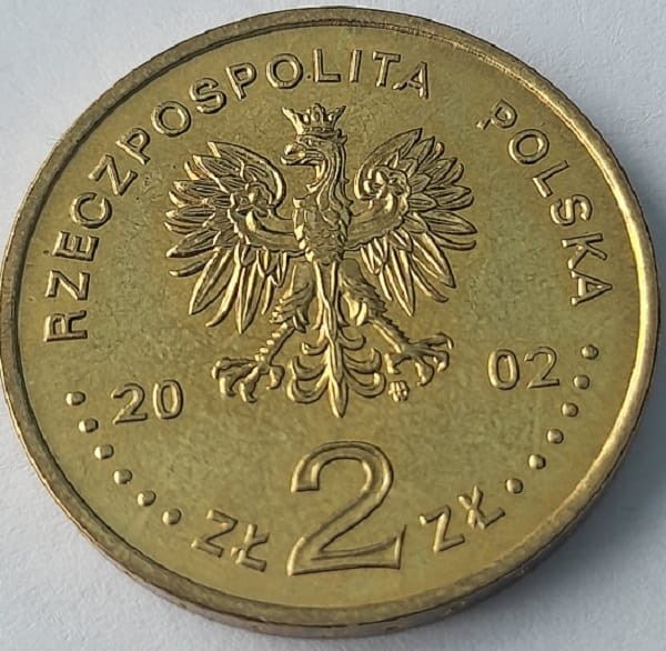 Moneta okolicznościowa 2 zł Zamek w Malborku 2002 awers