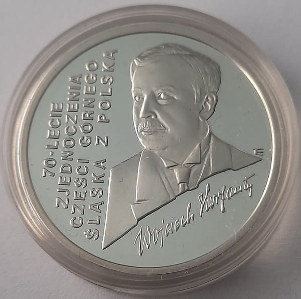 Moneta 100 000 zł Wojciech Korfanty 1992 r. rewers