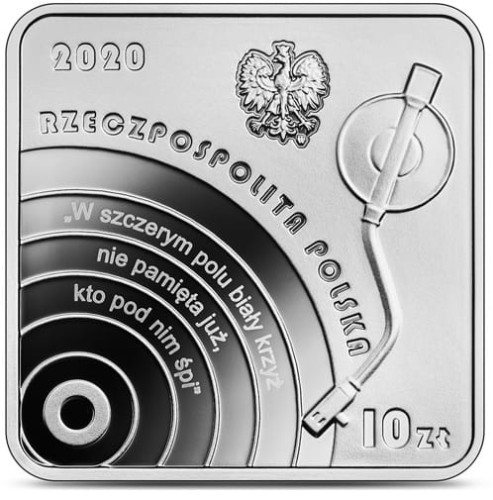 Moneta 10 zł Krzysztof Klenczon kwadrat 2020 r. awers