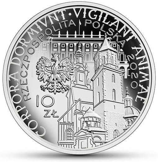Moneta 10 zł 10. rocz. Tragedii Smoleńskiej 2020 r. uncja awers
