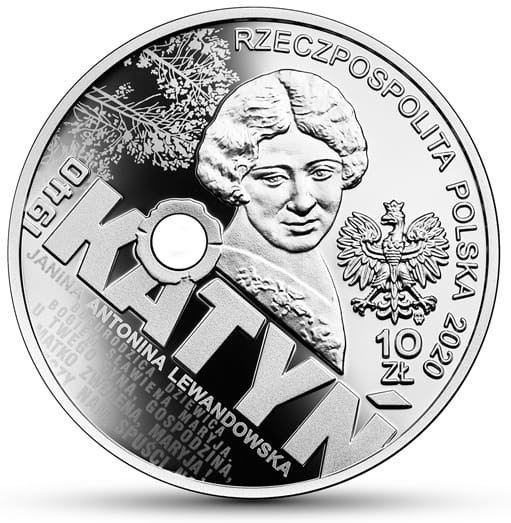 Moneta 10 zł Katyń - Palmiry 2020 r. awers