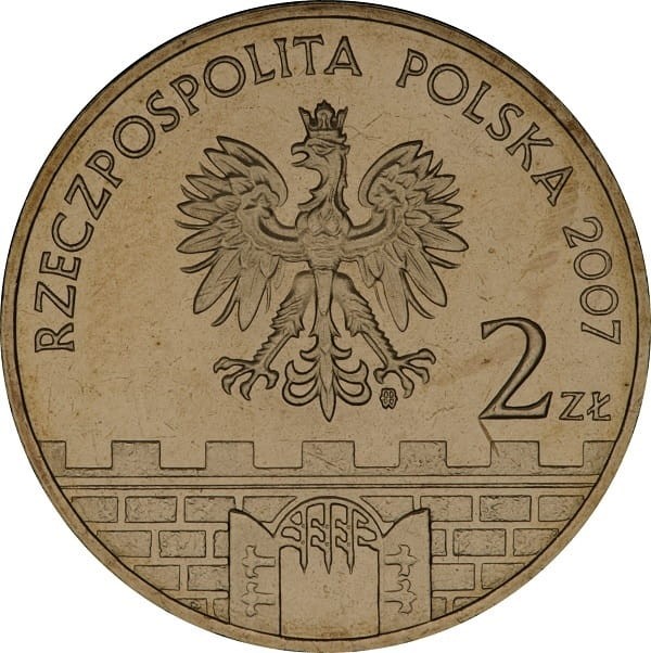 Moneta 2 zł Płock 2007 awers