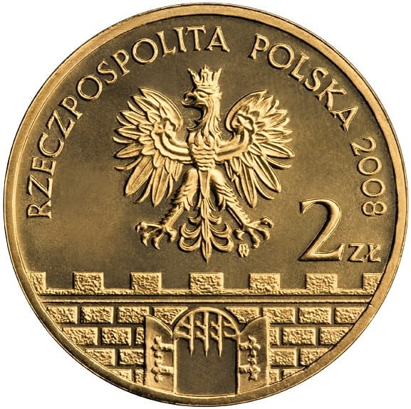Moneta 2 zł Piotrków Trybunalski 2008 awers
