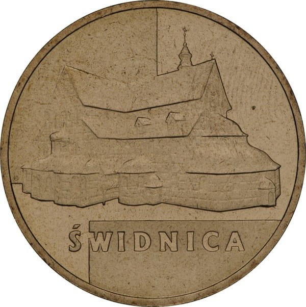 Moneta 2 zł Świdnica 2007 rewers