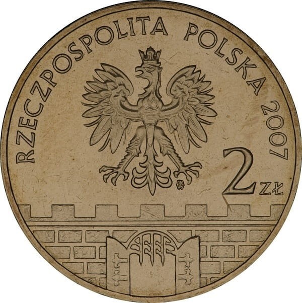 Moneta 2 zł Kwidzyn 2007 awers