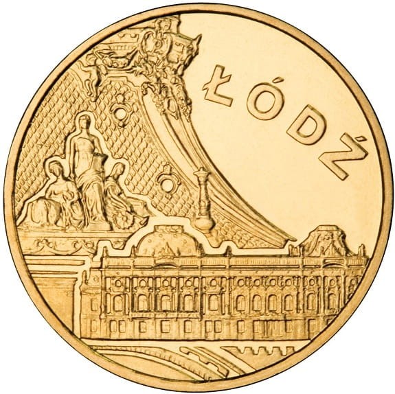 Moneta okolicznościowa 2 zł Łódź 2011 rewers