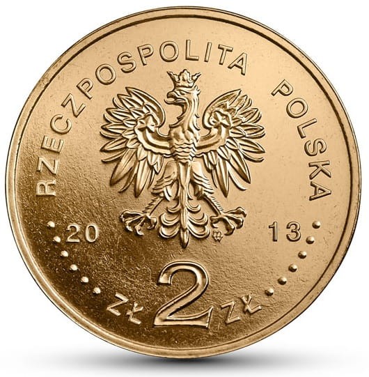 Moneta 2 zł 200 rocznica urodzin Hipolita Cegielskiego 2013 awers