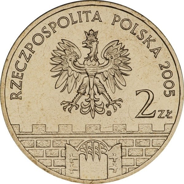 Moneta okolicznościowa2 zł Cieszyn 2005 awers
