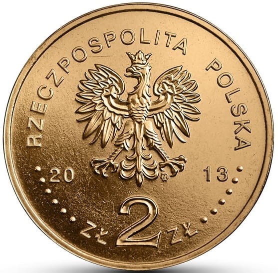 Moneta 2 zł Niszczyciel Rakietowy Warszawa 2013 awers