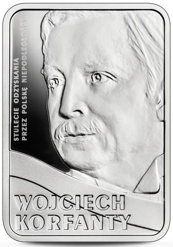 Moneta 10 zł Wojciech Korfanty 2019 r. rewers