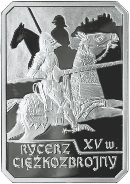 Moneta 10 zł Rycerz Ciężkozbrojny 2007 r. rewers