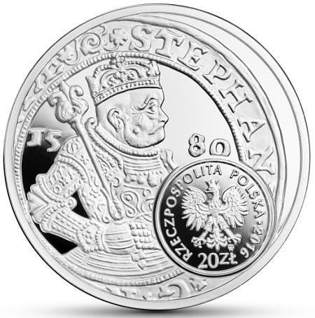 Moneta 20 zł Szeląg Stefana Batorego 2016 r. rewers