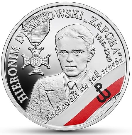 Moneta 10 zł Hieronim Dekutowski "Zapora" 2018 r. rewers