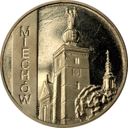 Moneta okolicznościowa 2 zł Miechów 2010 rewers