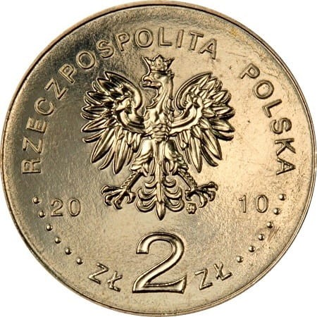 Moneta okolicznościowa 2 zł Miechów 2010 awers