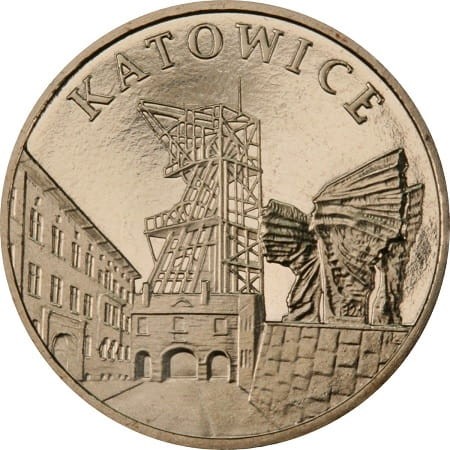 Moneta 2 zł Katowice 2010 rewers