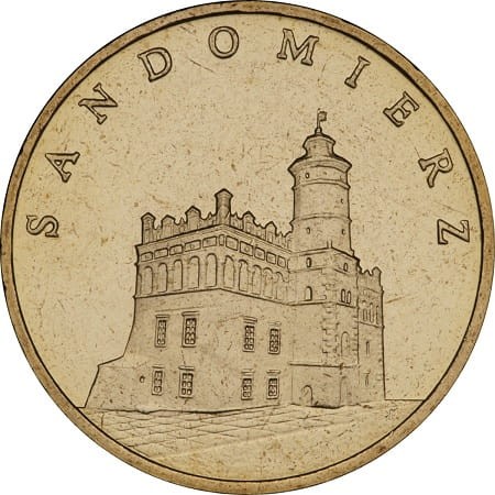 Moneta 2 zł Sandomierz 2006 rewers