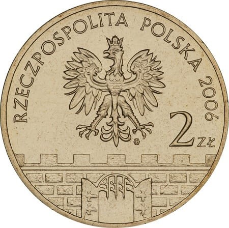 Moneta 2 zł Sandomierz 2006 awers