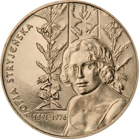 Moneta okolicznościowa 2 zł Zofia Stryjeńska 2011 rewers