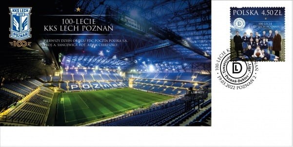 100-lecie KKS Lech Poznań koperta FDC 2022 r.
