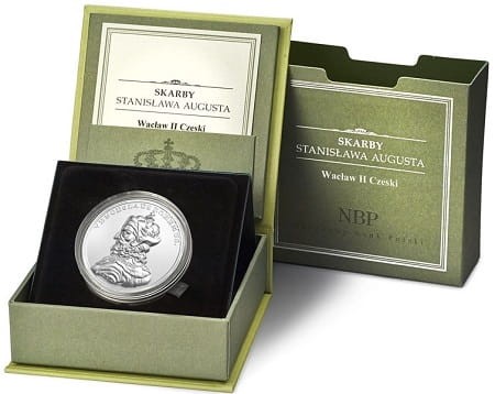 Moneta 50 zł Wacław II Czeski 2013 r. box