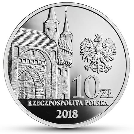 Moneta 10 zł 760-lecie Bractwo Kurkowe w Krakowie 2018 r. awers