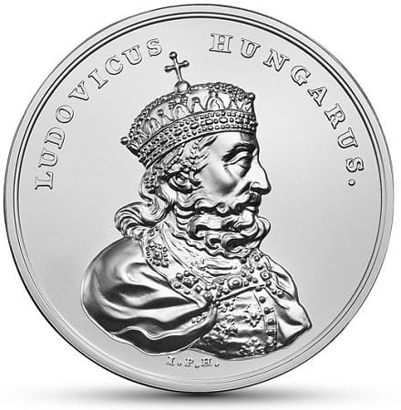 Moneta 50 zł Ludwik Węgierski 2014 r. rewers