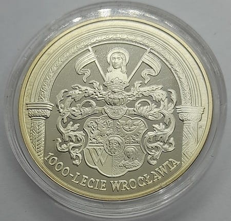 Moneta 10 zł 1000 lat Wrocławia 2000 r. rewers