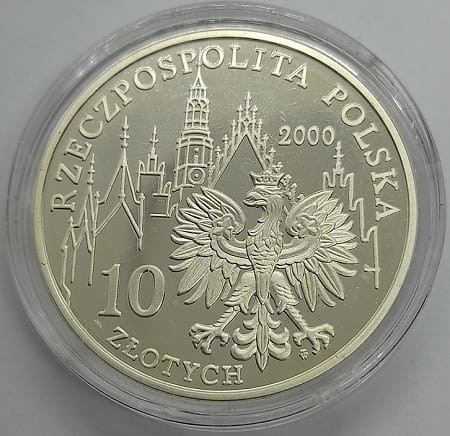 Moneta 10 zł 1000 lat Wrocławia 2000 r. awers