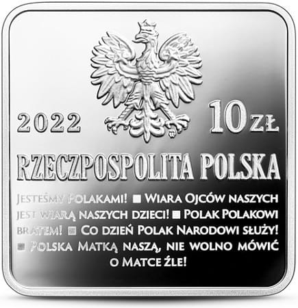 Moneta 10 zł 90. rocz. Powstania Znaku Rodła 2022 awers