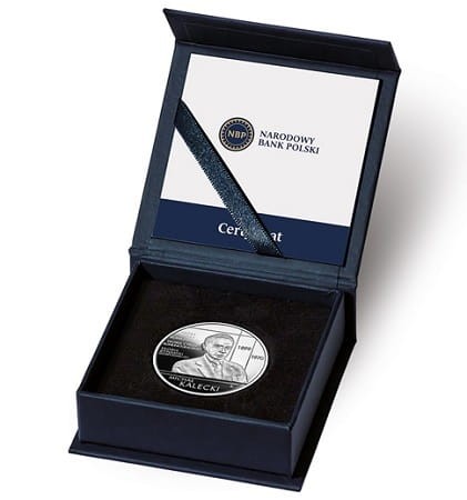 Moneta 10 zł Michał Kalecki 2022 r. box