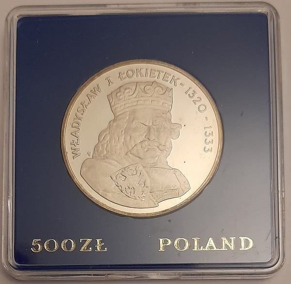 Moneta 500 zł Władysław Łokietek 1986 rewers