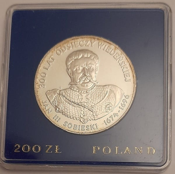 Moneta 200 zł Jan III Sobieski 1983 rewers