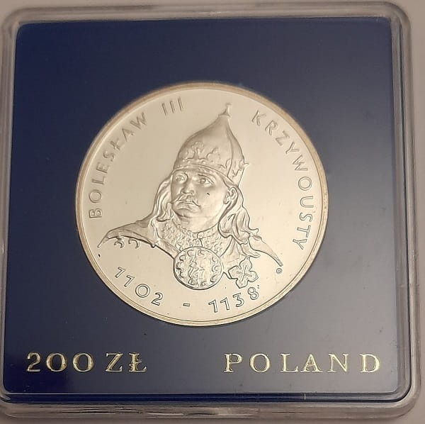 Moneta 200 zł Bolesław III Krzywousty 1982 rewers