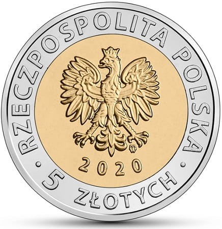 Moneta okolicznościowa 5 zł Pałac Branickich w Białymstoku 2020 awers