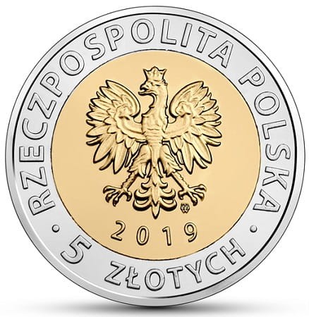 Moneta 5 zł Kopiec Wyzwolenia 2019 awers