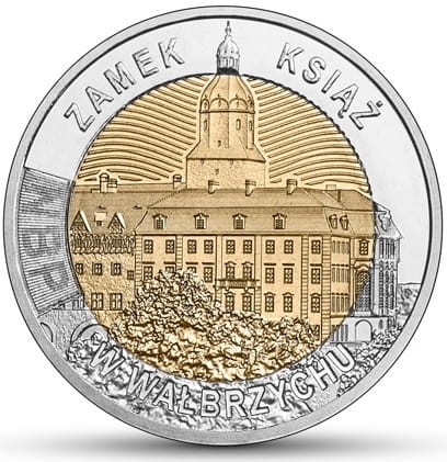 Moneta okolicznościowa 5 zł Zamek Książ 2021 rewers