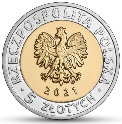 Moneta okolicznościowa 5 zł Zamek Książ 2021 awers